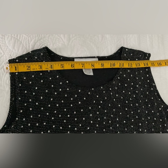 BROCHURE, BLACK METALLIC SLEEVELESS BLOUSE, SIZE: M - Picture 3 of 8